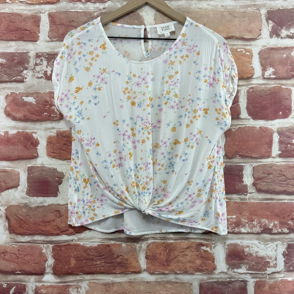 Anthropologie Olive And Oak Top Womens S Multicolor Cottage Ditsy Floral Shirt